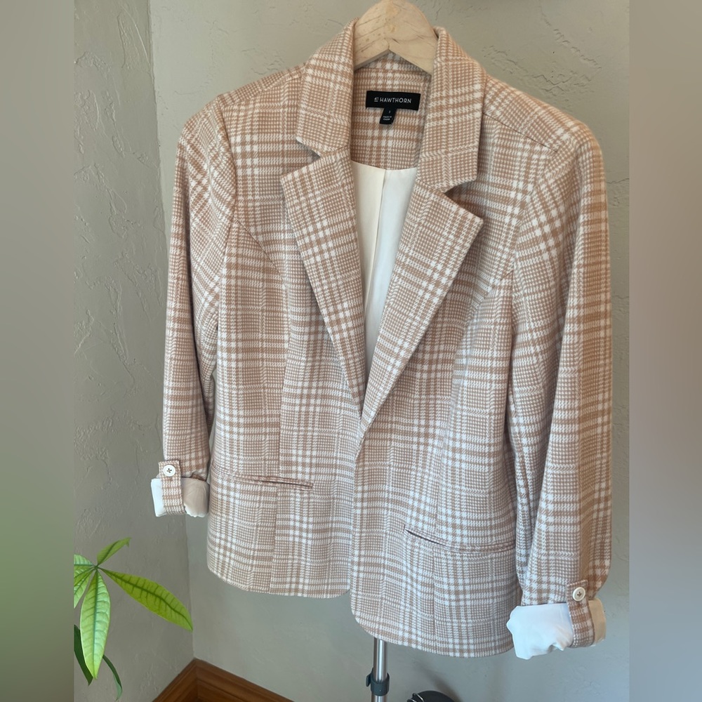 41 Hawthorn Plaid Blazer Size Large